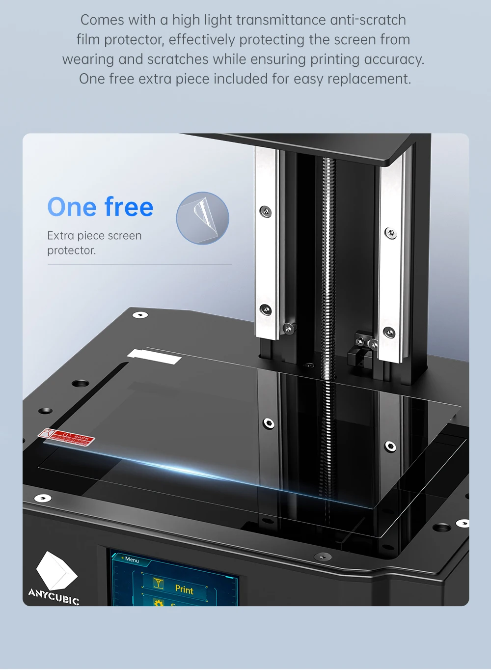 Description Picture 6 of itemAnycubic 9.1 inch Photon Mono X 6Ks 3D printer Handheld Desktop Grade Household 4.76L Build Volume Printing Size 200x196x122mm