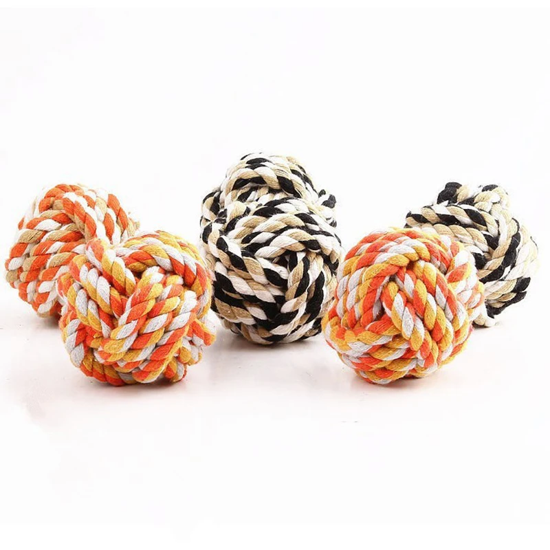 Description Picture 4 of itemPet Dog Play Ball Toys Dog Cotton Rope Puppy Play Toys Dog Teeth Cleaning Toys For Small Large Dogs S M L