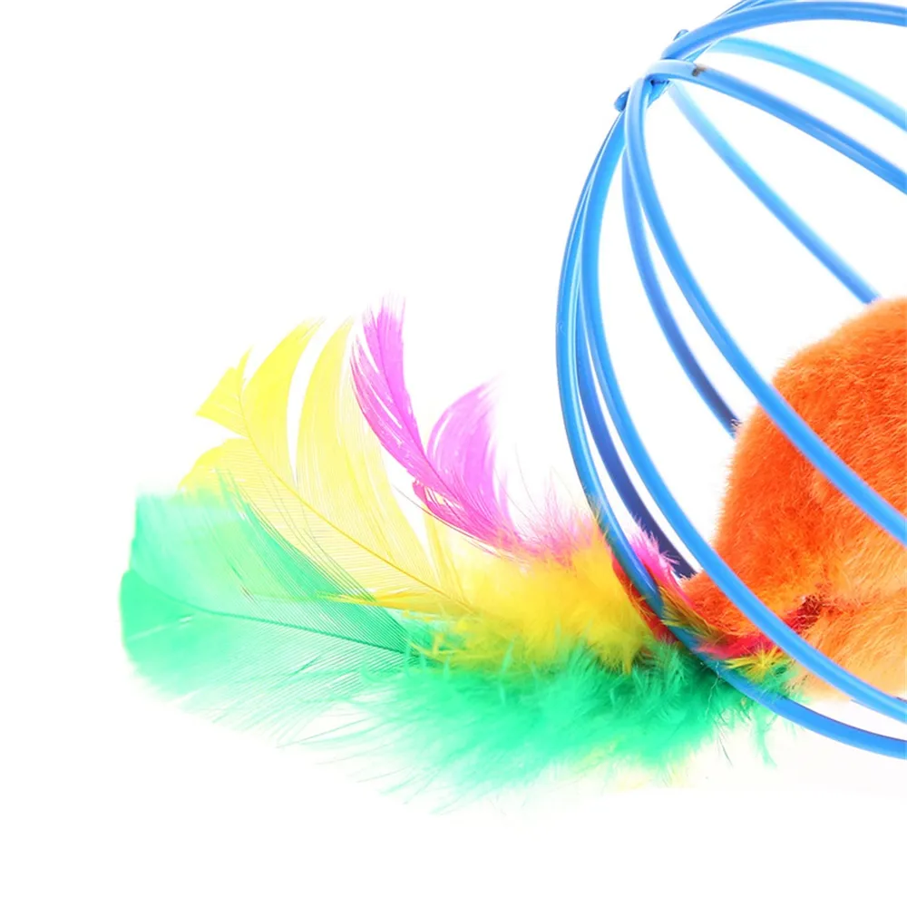 Description Picture 3 of itemCartoon Pet Cat Toy Stick Feather Rod Mouse Toy With Mini Bell Cat Catcher Teaser Interactive Cat Toy Random Color Pet Supplies