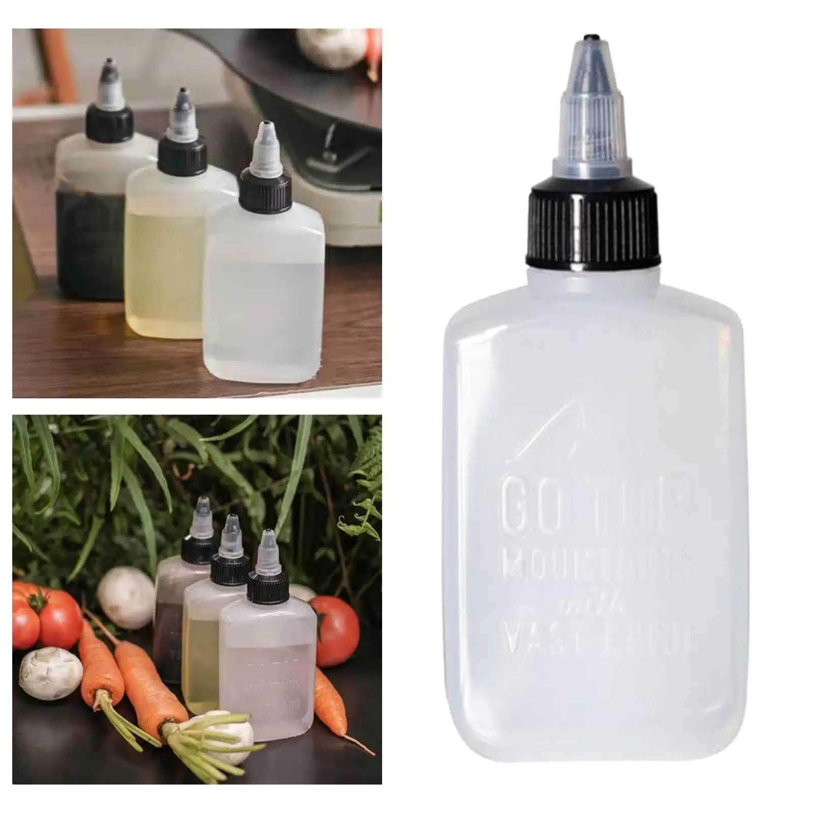 100ml Oil Bottle Sealed Leakproof Liquid Seasoning Bottle for BBQ Camping