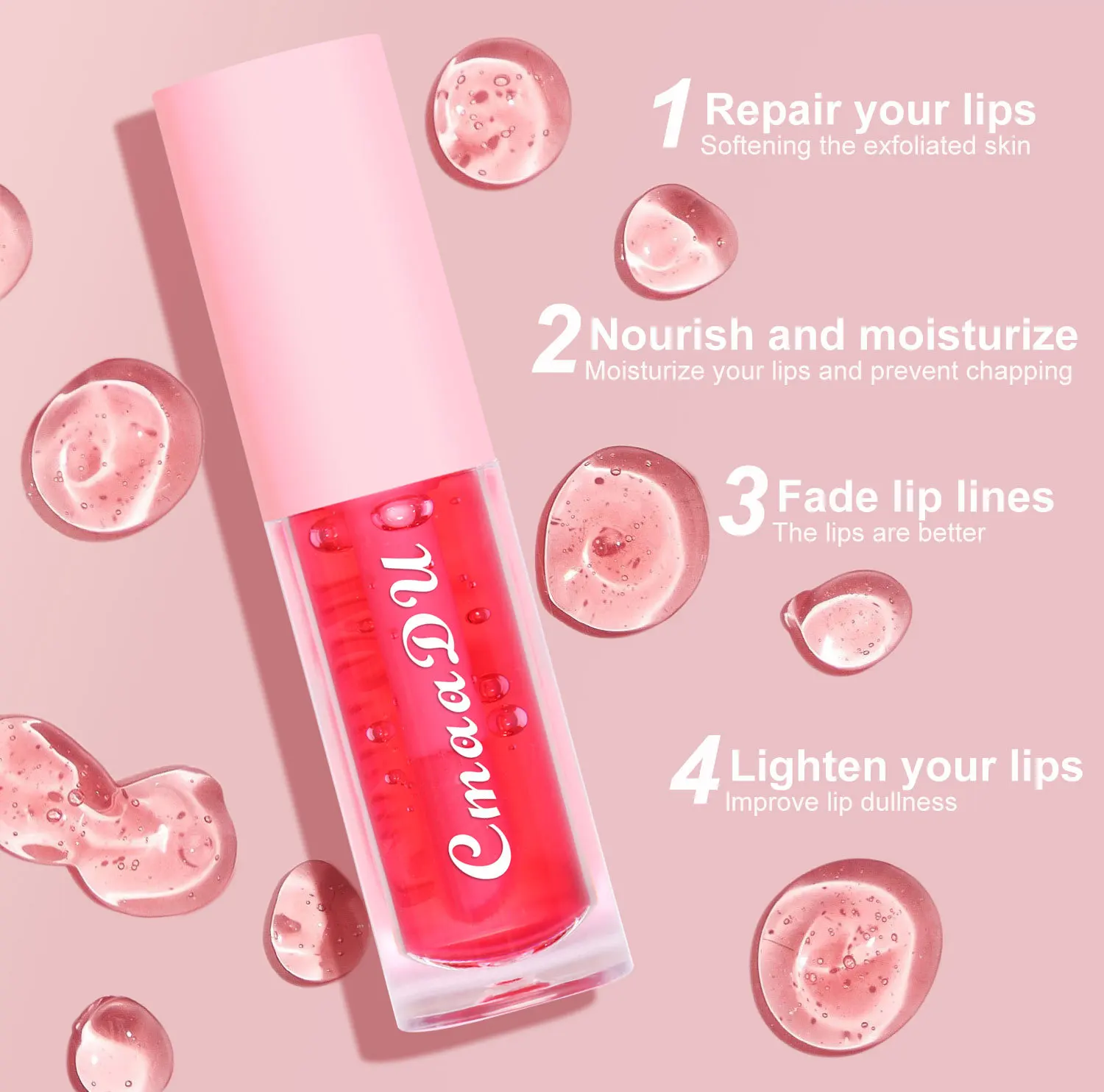 Moisturizing Natural Fruit Color Changing Lip Gloss Lip Oil Portable Waterproof Lasting Nutritious 6 Colors Lips Care Lipstick