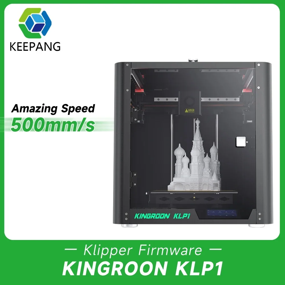 KINGROON KLP1 Professional 3D Printer klipper 500mm/s High Speed Auto Leveling Dual-gear direct extruder Ceramic heating block
