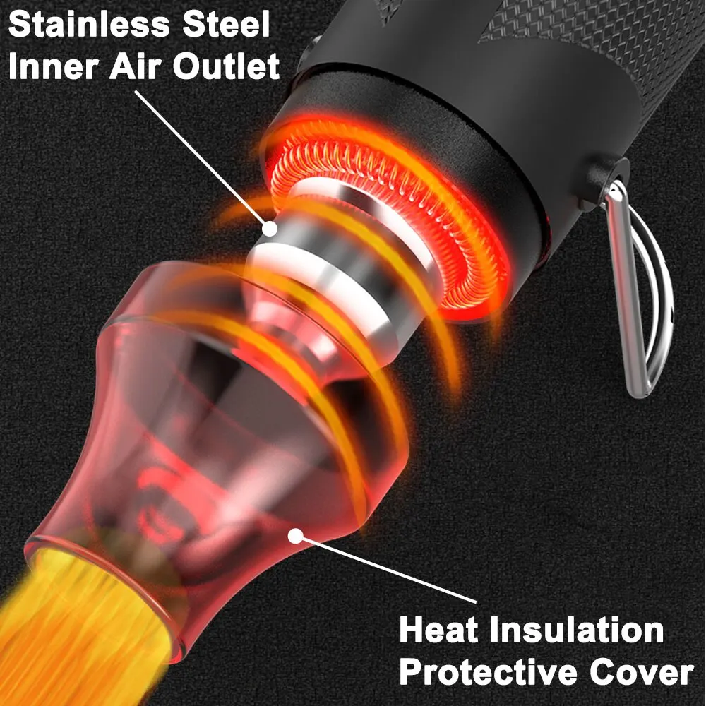 220V Hot Air Gun DIY Tool Heat Electric Power Tool Mini 300W Soldering Temperature Crafts Blower with Supporting Seat Shrink