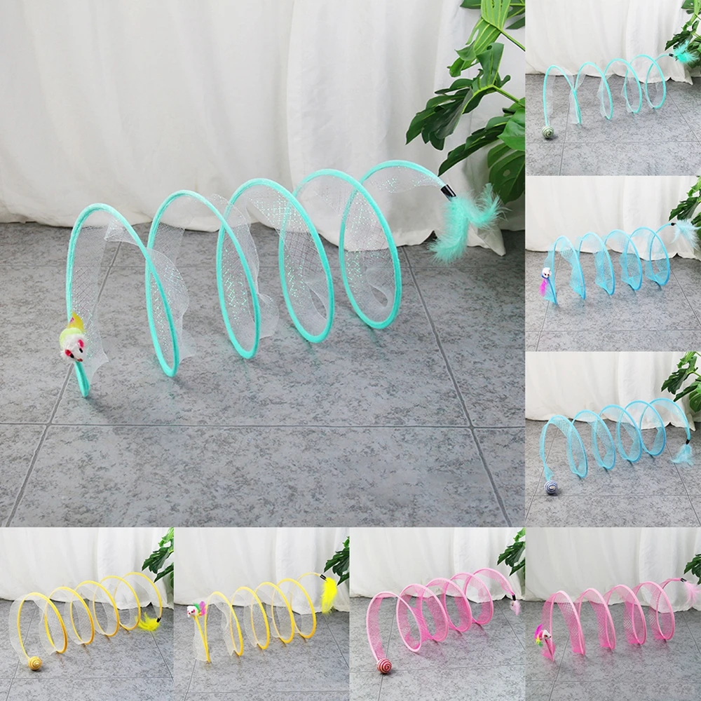 Description Picture 5 of itemSpiral tunnel odorless Free shuttle play Cat Tunnel Toy Funny Foldable storage Interactive Cheer yourself up Cat Toys