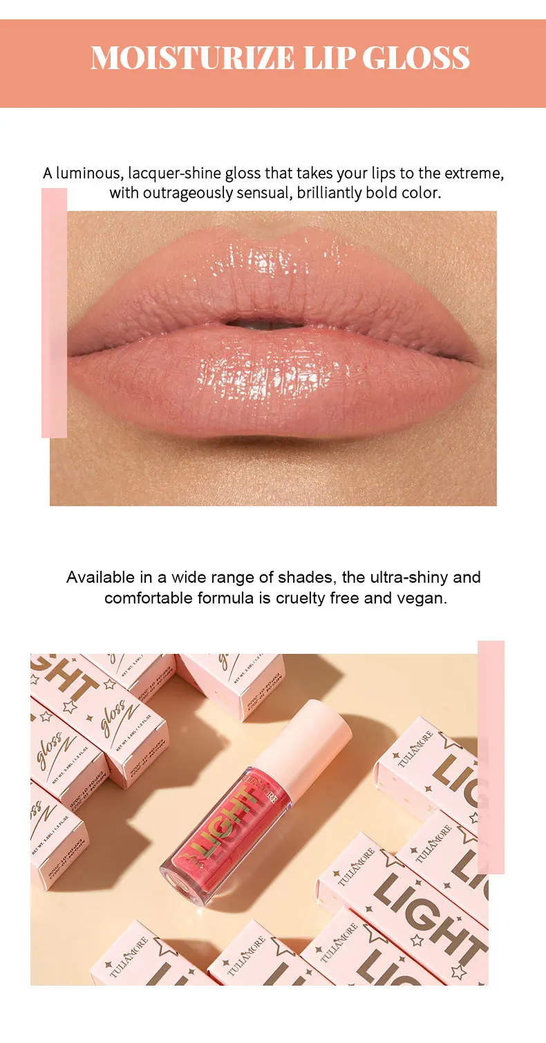 Description Picture 4 of item12 Colors Mirror Pearl Lip Gloss Waterproof Long Lasting Moisturizing Lipstick Shine Glitter Lip Gloss Women Makeup Cosmetic