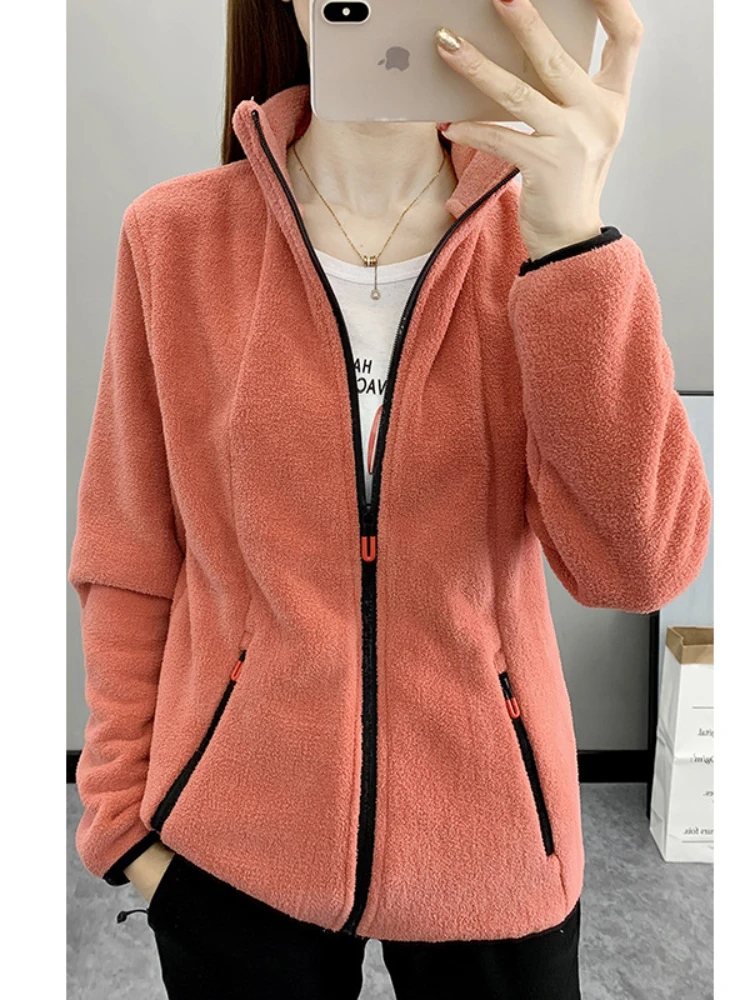 Description Picture 5 of itemAutumn Winter Women's Fleece Hiking Thermal Jackets Outdoor Sports Climbing Trekking Camping Windbreaker Female Warm Coats