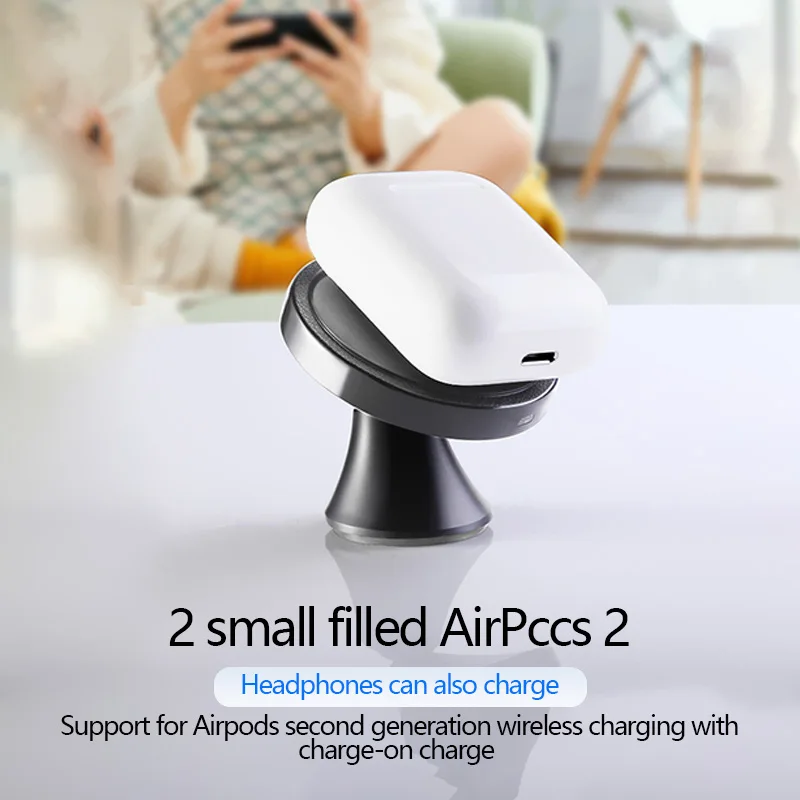 Description Picture 4 of item10W Wireless Charger Car Phone Holder For iPhone 12 Pro Max Airpods Samsung Phone Holder In Car Phone Navigation Charging Stand