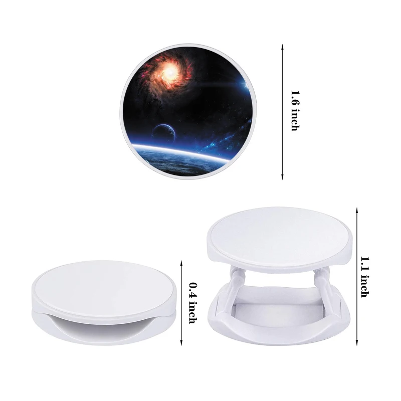 30 Pieces Blank Sublimation Phone Holders Phone Grip Blanks Heat Press Phone Grip Collapsible Phone Grip Holder