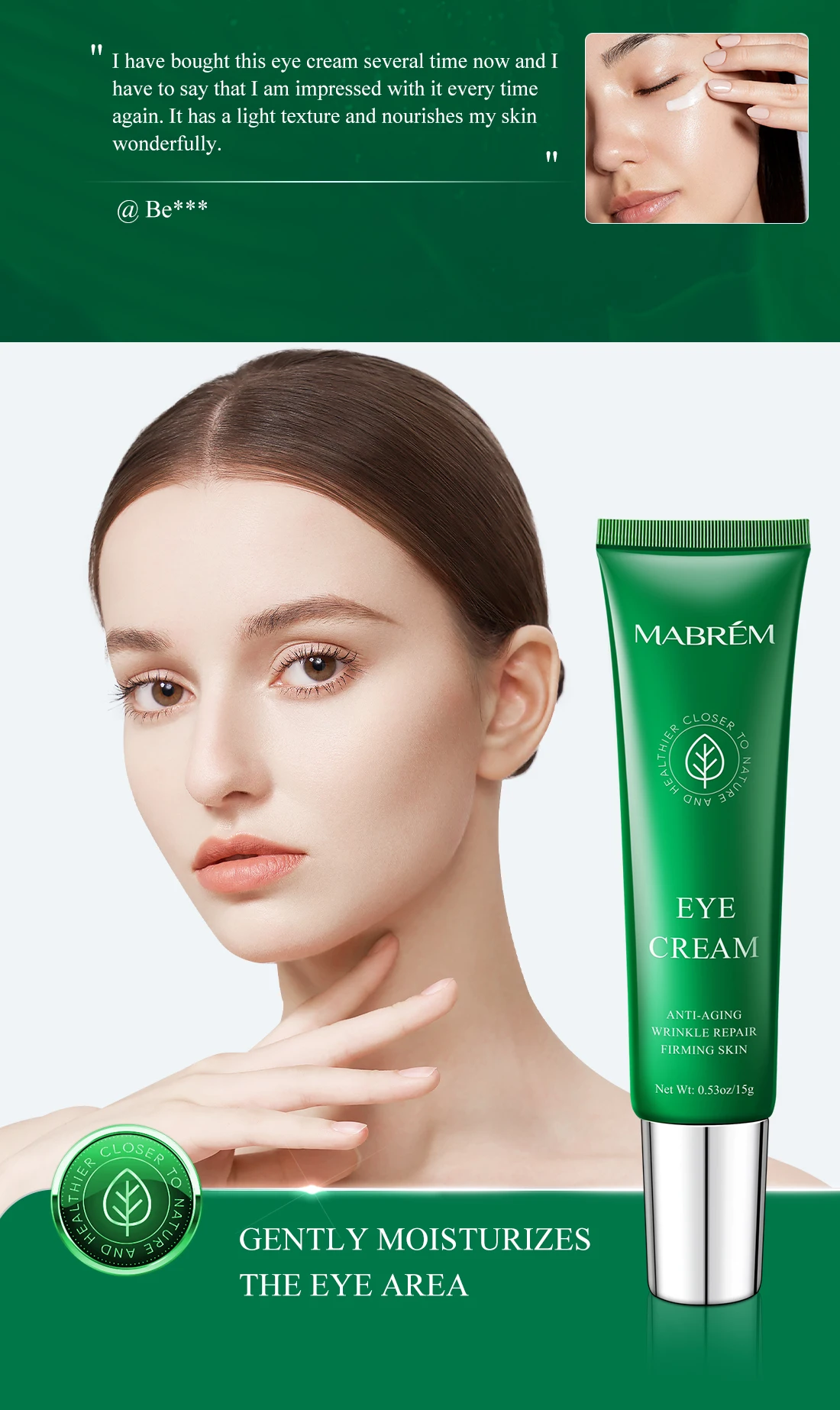 Description Picture 6 of itemAnti Dark Circle Eye Cream Peptide Anti Wrinkle Anit Aging Remove Eye Bags Puffiness Skin Care Beauty Health