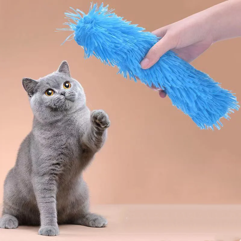 Description Picture 3 of itemCat Plush Toy Strip Pillow Cat Soft Toy Teaser Cat Catnip Toys Funny Cat Stick Interactive Cat Playing Toy Funny Cat Supplies