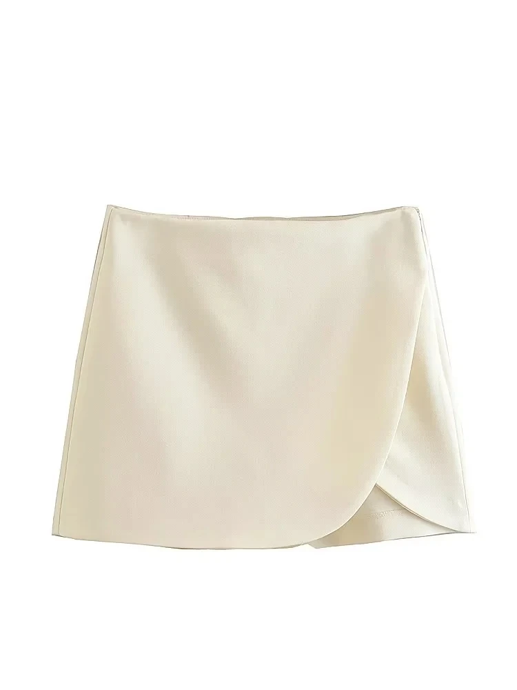 Description Picture 4 of itemTRAF 2023 Summer Skirt Shorts Women High Waist Shorts for Women Asymmetric Shorts Skort Woman Streetwear Casual Bermuda Shorts