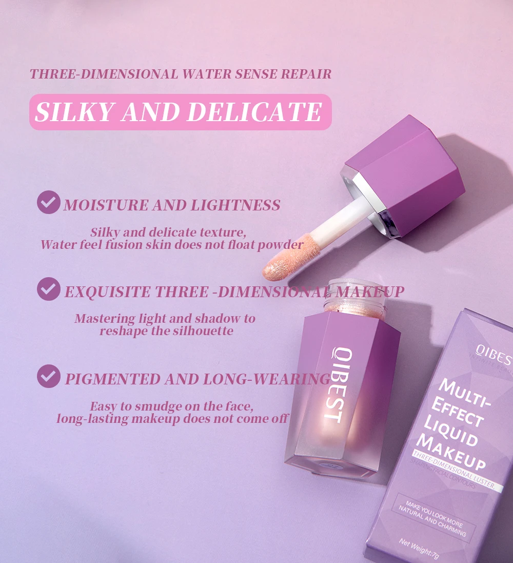 Description Picture 5 of itemQIBEST Highlighter Bronzer Contour Stick For Face Blush Powder Creamy Makeup Liquid Contour Stick Natural Matte Highlighters New