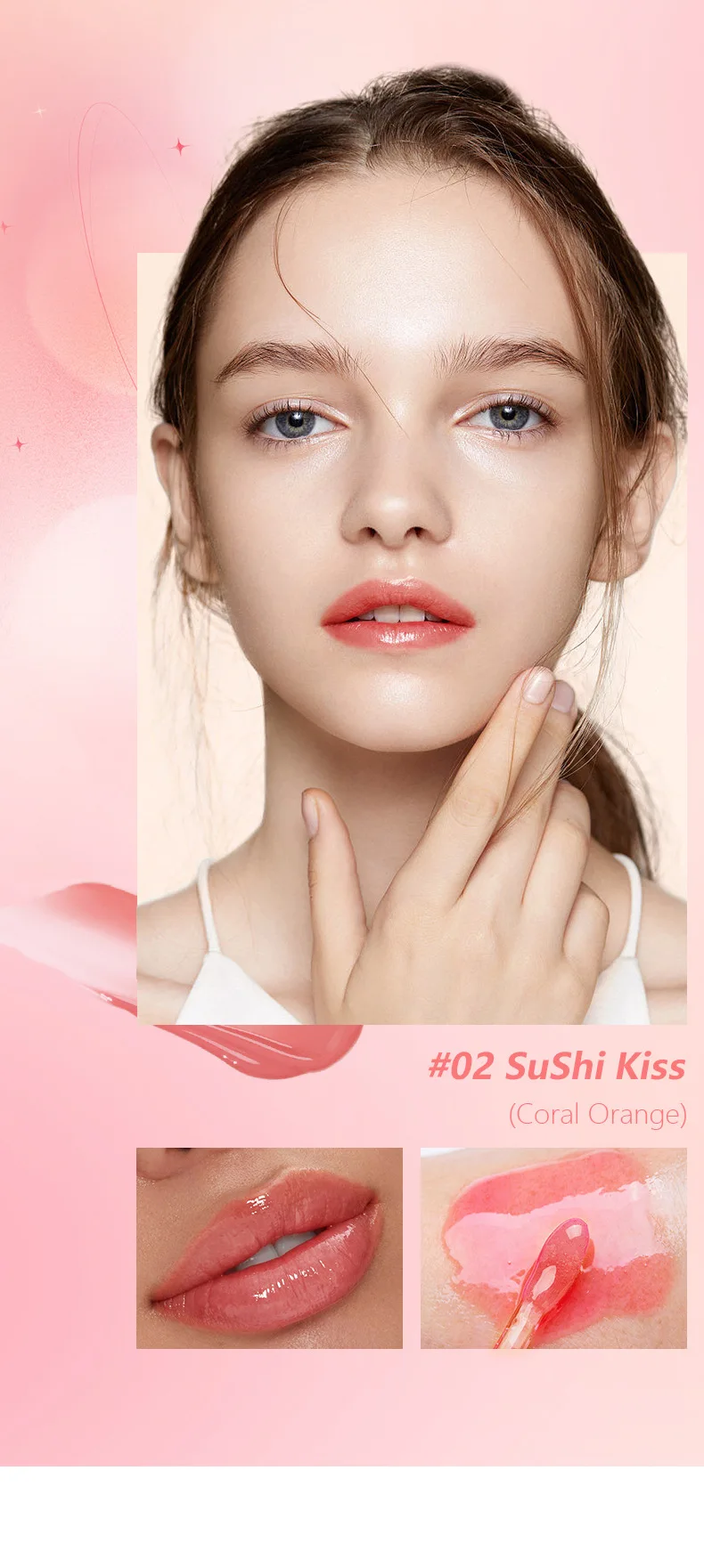 Description Picture 5 of itemSexy Orange Mirror Pearl Lip Gloss Waterproof Long Lasting Moisturizing Lipstick Shine Glitter Lip Gloss Women Makeup Cosmetic