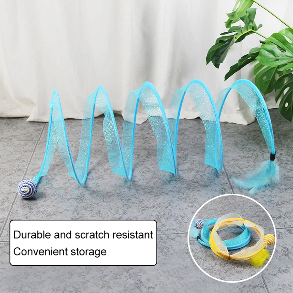 Description Picture 3 of itemSpiral tunnel odorless Free shuttle play Cat Tunnel Toy Funny Foldable storage Interactive Cheer yourself up Cat Toys