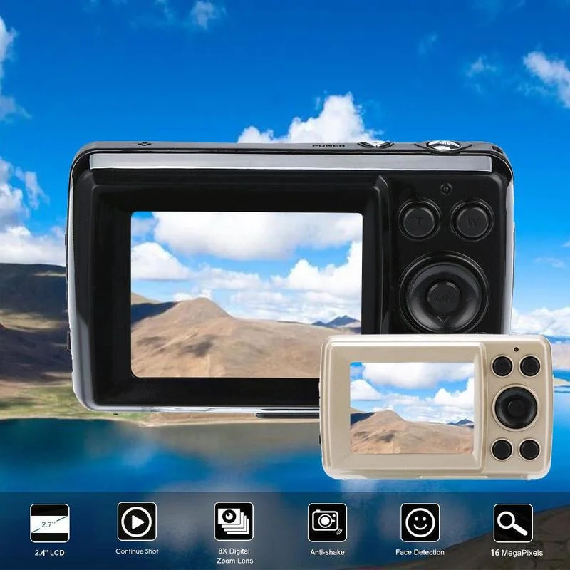 Description Picture 2 of item2.4HD Screen Digital Camera 16MP Anti-Shake Face Detection Blank Camcorder