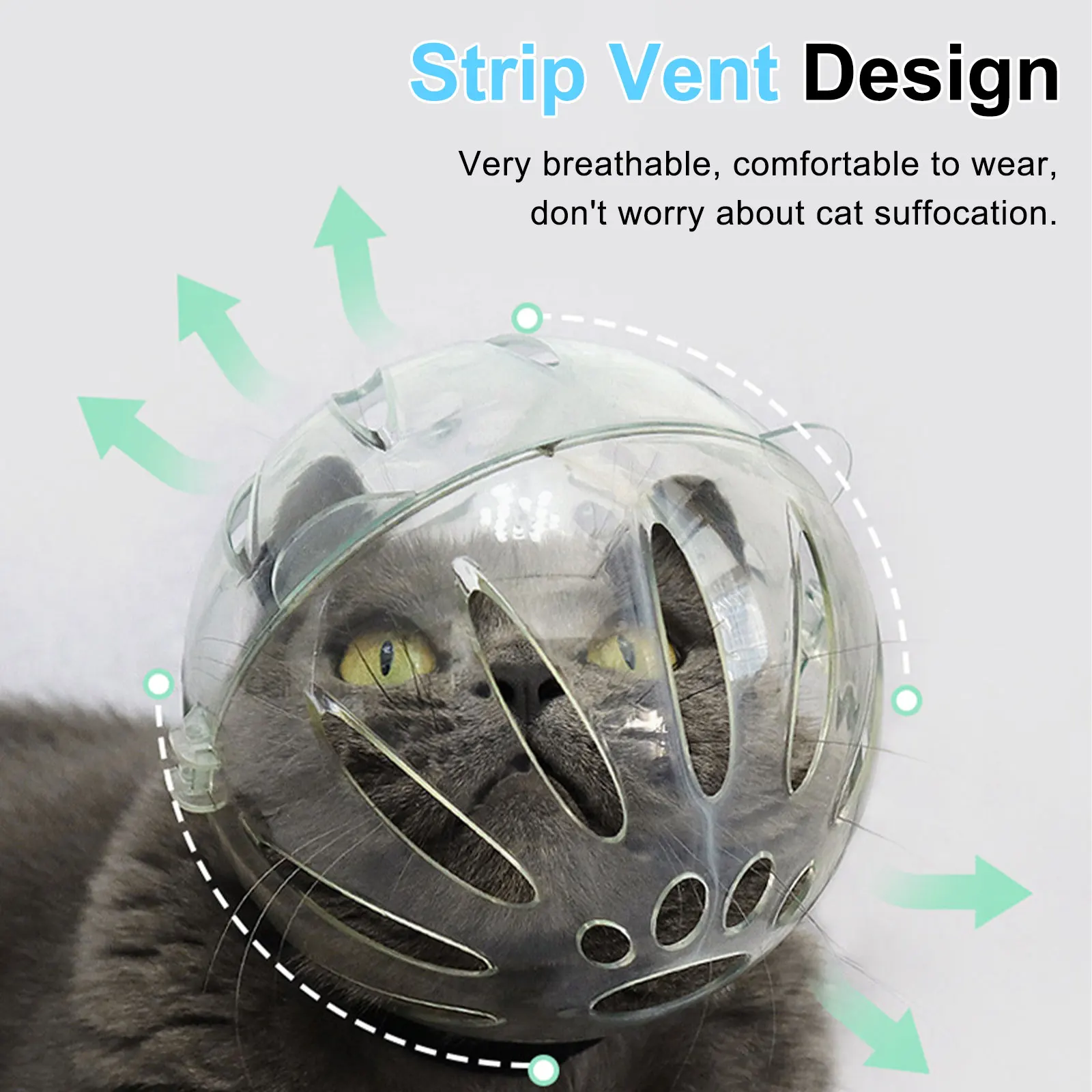 Anti Bite Cat Hood Breathable Anti-Licking Pet Space Hood Portable ClearHelmet with Paw Cover Reusable Supplies With Cat Boots