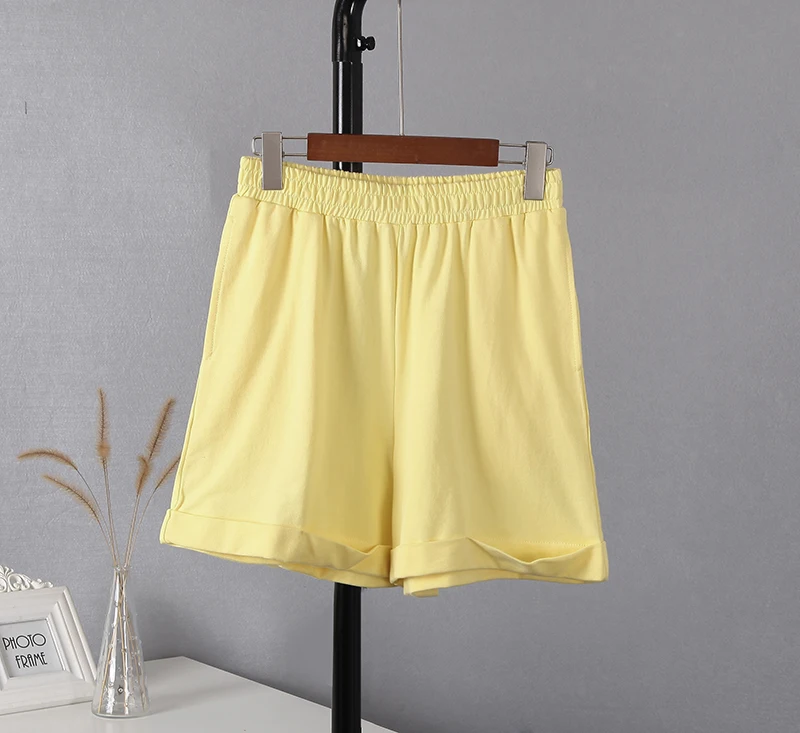 yellow shorts