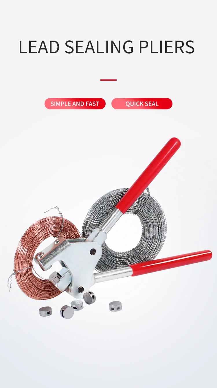 Description Picture 2 of item1pcs Red Plastic Coated Handle Lead Seal Sealing Pliers Calipers for Seal Water Meter Anti-theft sealing