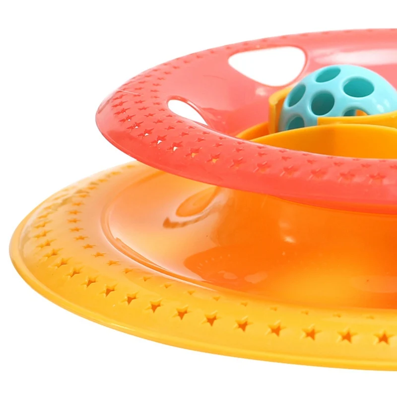 Description Picture 5 of itemInteractive Tower Cat Toy Funny Cat Turntable Intellectual Teaser Puzzle Track Toy Turntable Roller Balls Toys for Cats Kitten
