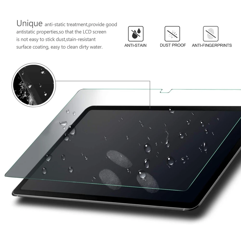 Description Picture 4 of item9H Tempered Glass Screen Protector For Samsung Galaxy Tab A7 10.4 Inch 2020 SM-T500 T505 T507 Anti Scratch Clear Protective Film