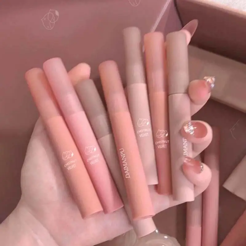 Description Picture 5 of itemChestnut Velvet Lip Gloss 12 Colors Matte Long Lasting Liquid Lipstick Waterproof Lipstick Women Beauty Red Lip Gloss Cosmetic
