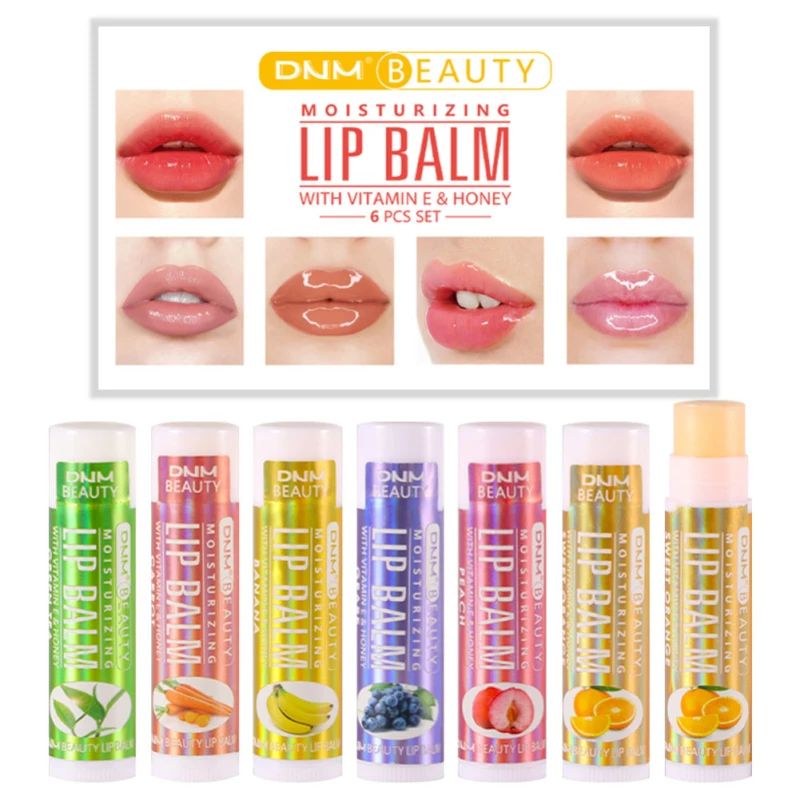 Description Picture 4 of itemDNM 6PCS Moisturizing Fruit Lip Balm Long Lasting Nourishes Reduce Lip Line Anti Aging Anti-drying Hydration Lip Care Lipstick
