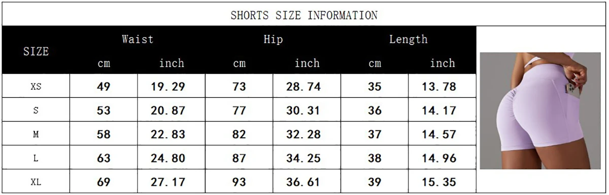 Description Picture 4 of itemCross Waist Naked Feel Yoga Shorts Women Gym Shorts Fitness Runnning Shorts Squats Scrunch Butt Squat Proof Shorts With Packet