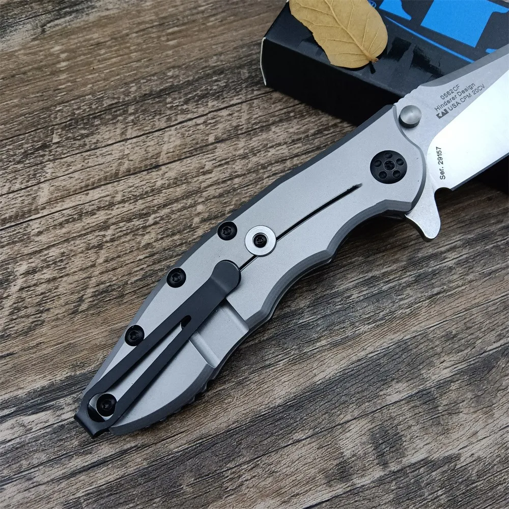 Description Picture 5 of itemZero Tolerance ZT0562 Hinderer Slicer Folding Knife D2 Blade Carbon Fiber Handle Hunting Outdoor Survival 0562CF Pocket Knife