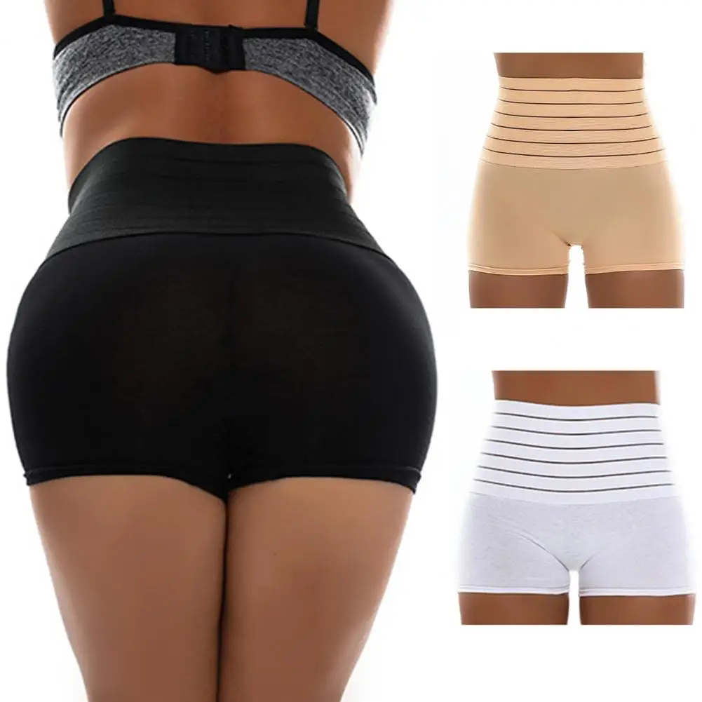 Description Picture 6 of itemWomen High Waist Shaping Panties Transparent Stripes Body Shaper Slimming Tummy Underwear Butt Lifter Seamless Panties lingerie