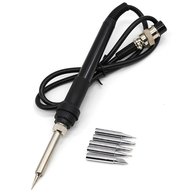 858 Hot Air Gun BGA Rework Solder Hot Air Blower Heat Gun Handle +  Electric Soldering Solder Iron Station Handle For HAKKO 936