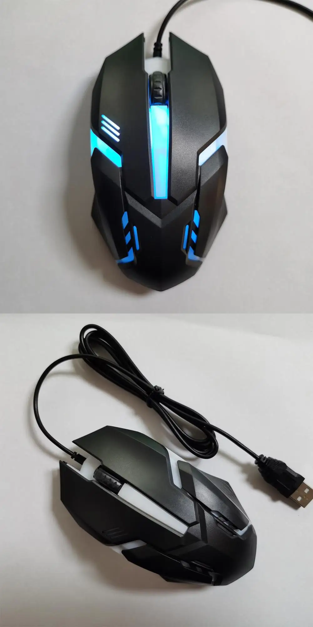 Description Picture 5 of item1PC USB Wired Gaming Mouse 4 Colors LED Backlight Ergonomics Gamer Mouse Flank Cable Optical Mice For Laptop Mice PC Desktop