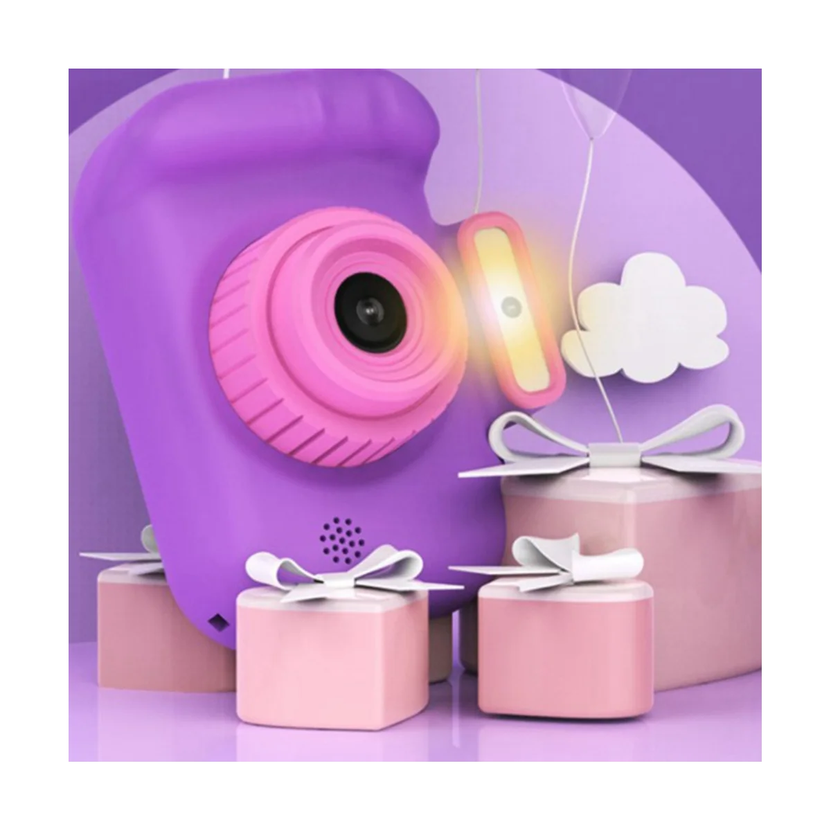 Children's Camera High-Definition 4000W Front Rear Dual-Camera 2 Inch 1080P HD Screen Digital Camera Photography, B