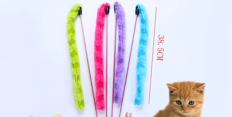Description Picture 5 of itemPet Interactive Toy Cat Toys Funny Cat Stick Plush Funny Cat Stick Funny Cat Stick Feather Toys cat plush  игрушки для кошек