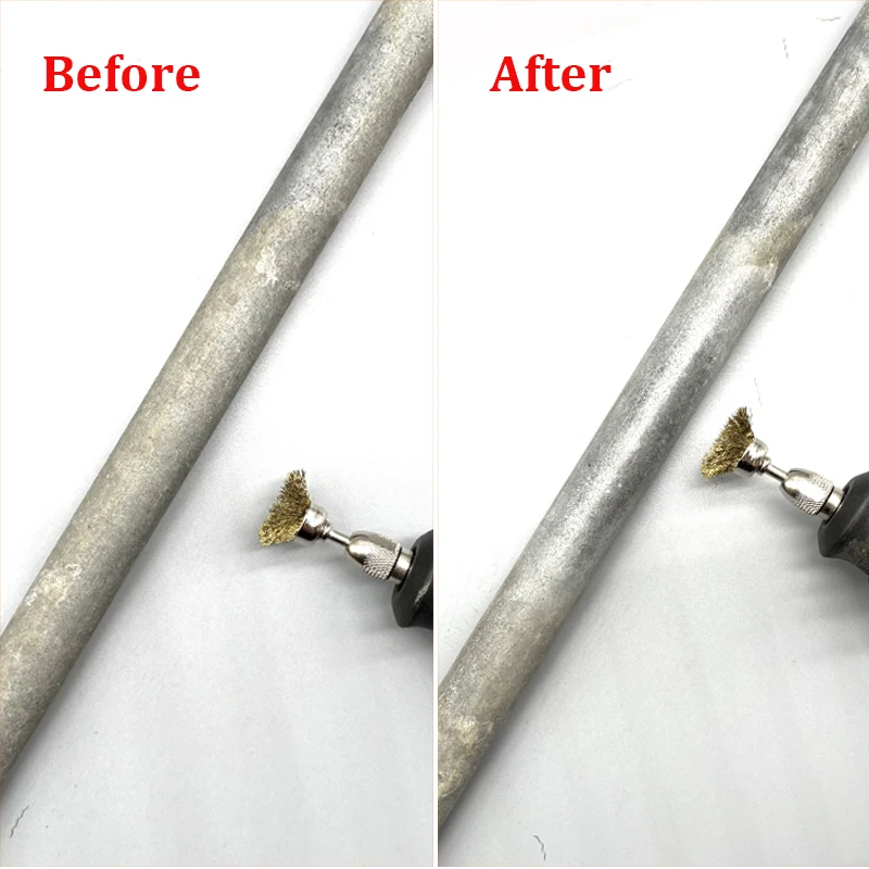 Brass Brush Steel Wire Wheels Brushes Drill Rotary Tools Polishing For Drill Grinding Rotary Tools Metal Rust Removal Brush Set