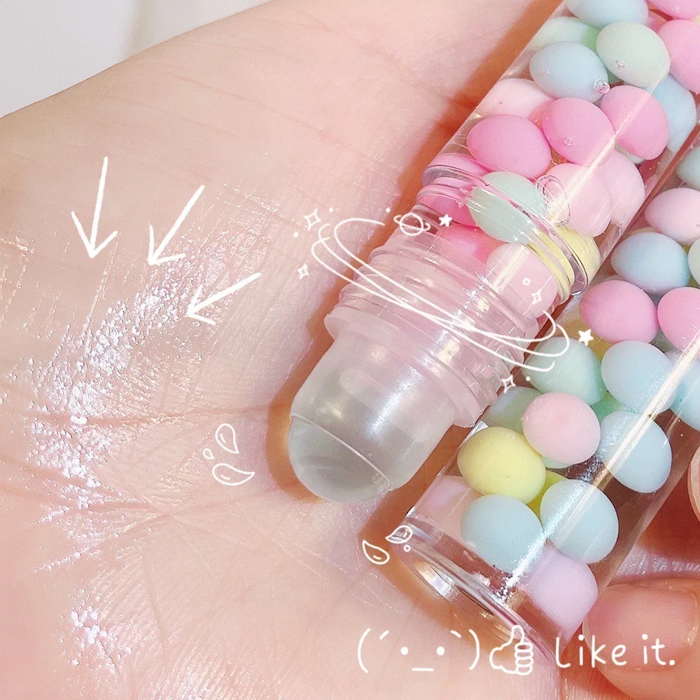 Colorful Ball Lip Gloss Transparent Colorless Rollerball Glass Lip Stain Student Lip Moisturizing Hydration Woman Cosmetics Sale