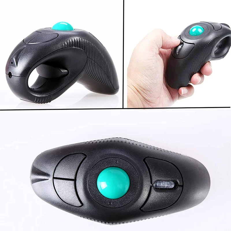 Description Picture 4 of item2.4G Wireless Trackball Mouse Wired Mini USB Portable Finger Mice Ergonomic Right Left Hand For PC Tablet Laptop Computer