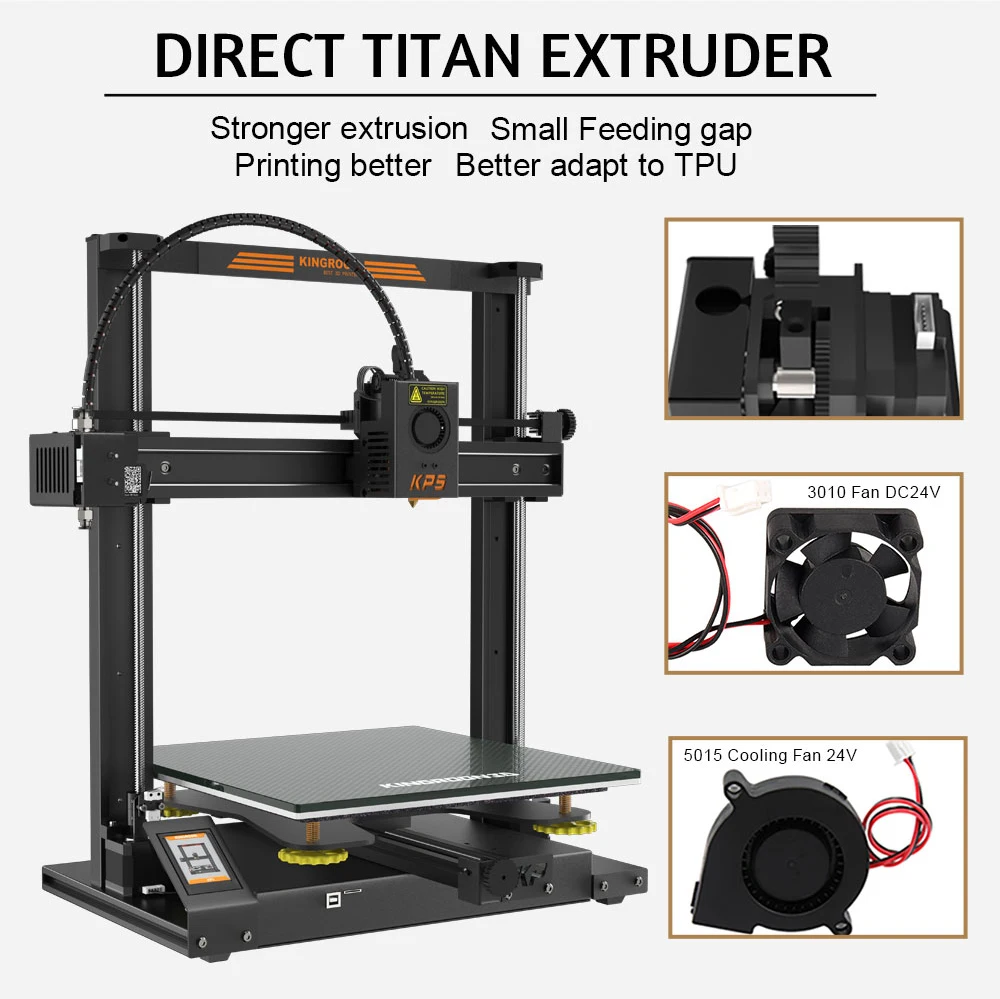 Description Picture 6 of itemKINGROON KP5L 3D Printer Dual Z-Axis High Precision 3D Printing Machine 300x300x330mm Large Build Plate KP5 Upgrade Professional