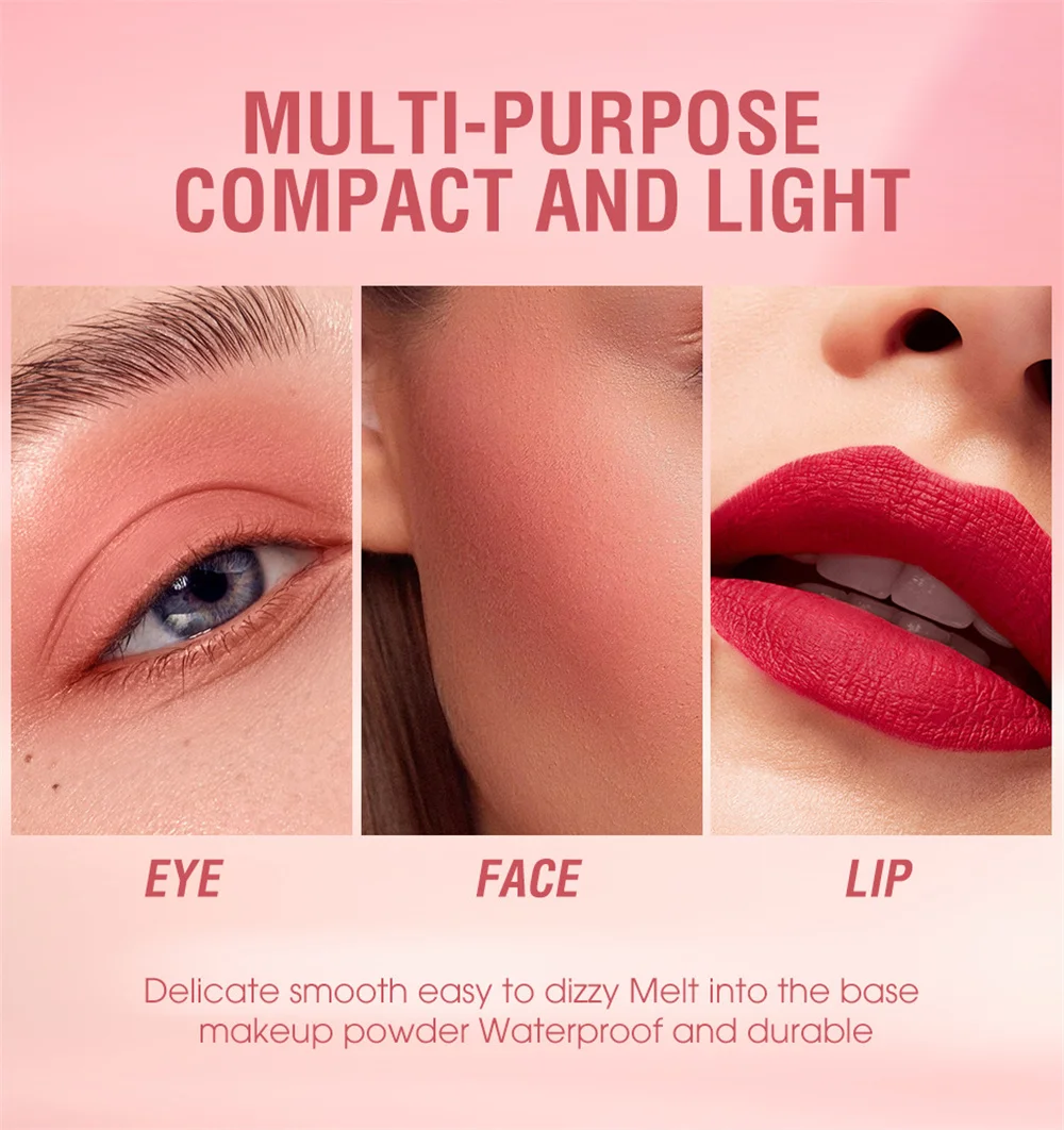 Description Picture 4 of item8 Colors Liquid Blush Cheek Rouge Tint Multifunction Natural Smooth Waterproof Long Lasting Face Eye Lip Makeup Cosmetic Tools