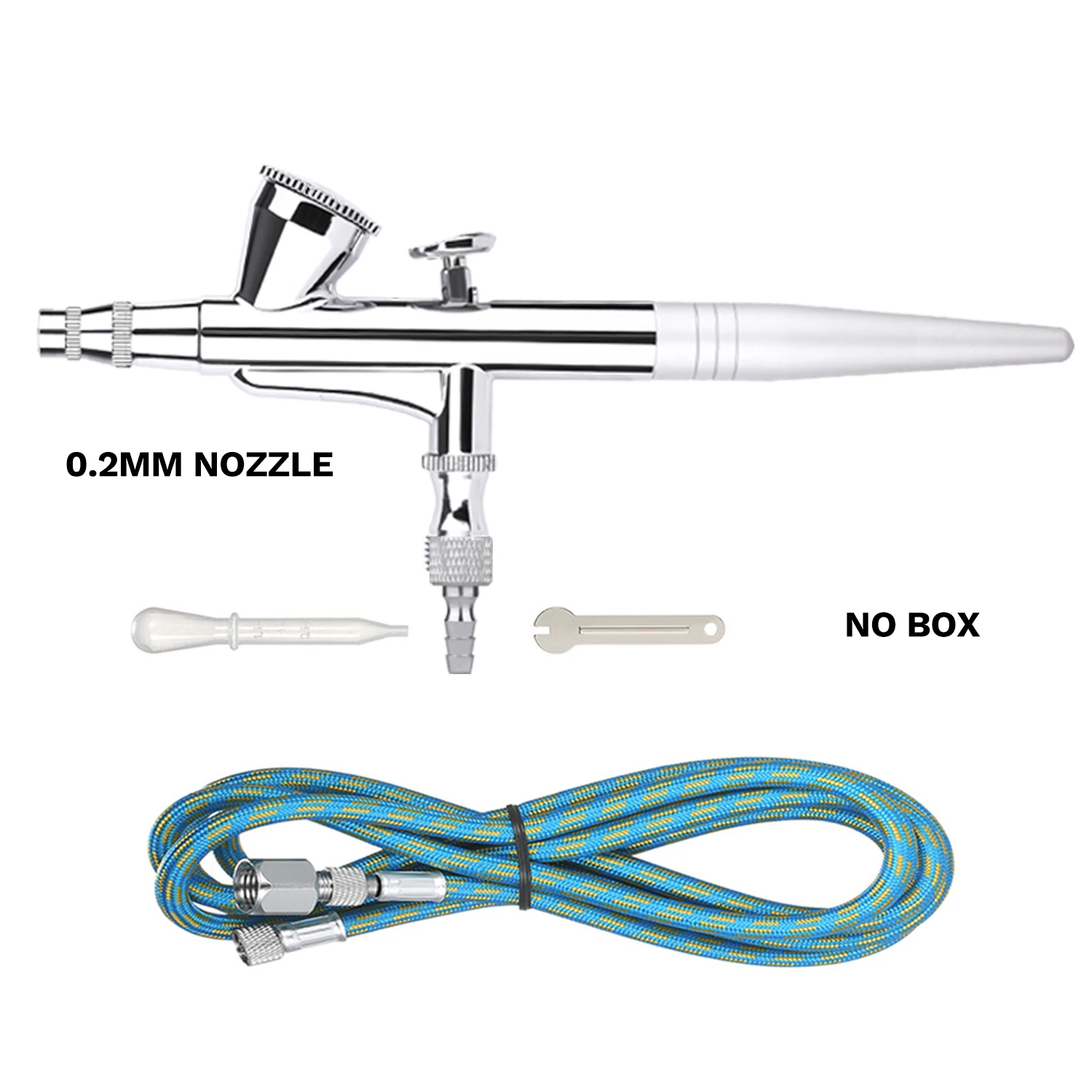 Description Picture 3 of item0.2MM Gravity Feed Dual-Action Airbrush Kit Trigger Spray Gun Sprayer for Makeup Art Craft Model Paint Spraying Hobby Air Brush