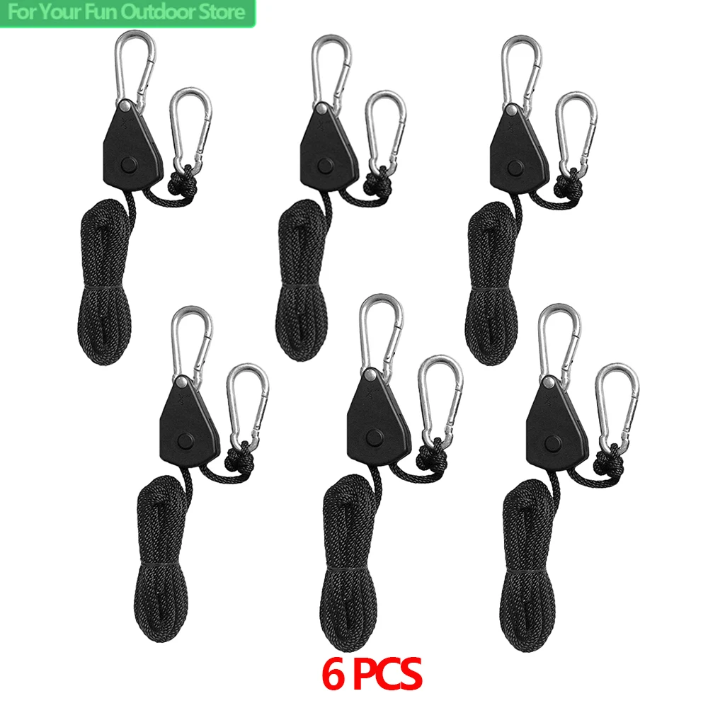 Description Picture 4 of item8/4/2/1pcs Pulley Ratchets Kayak and Canoe Boat Bow Stern Rope Lock Tie Down Strap 2M/4M/5M Heavy Duty Adjustable Rope Hanger