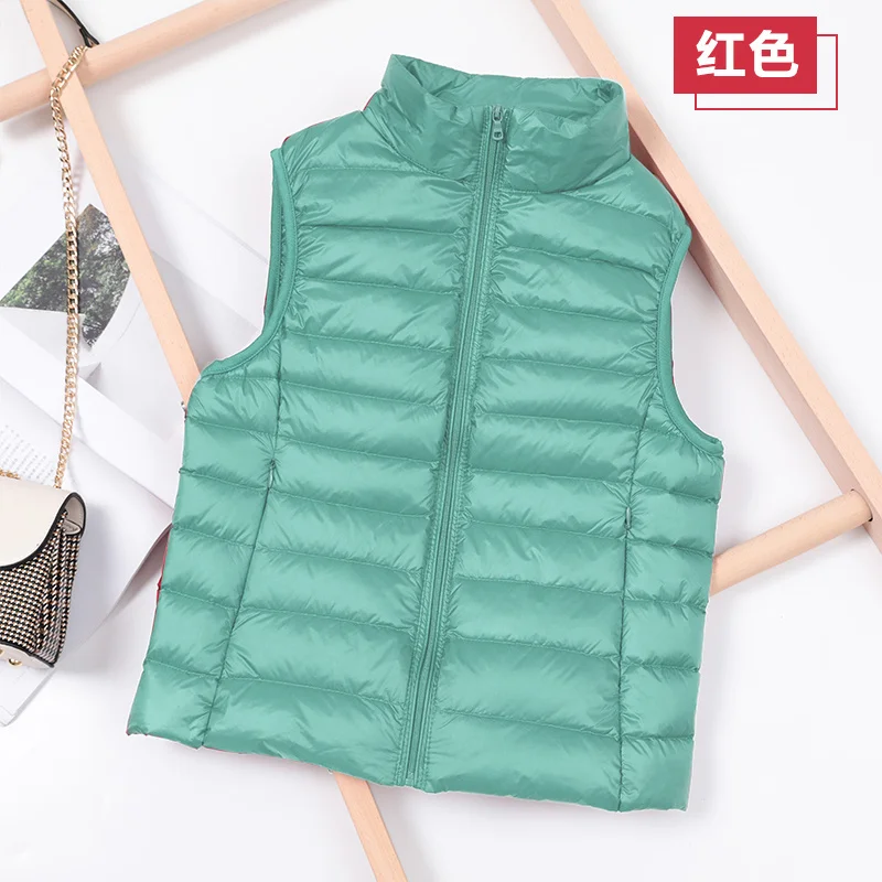 Description Picture 5 of itemUltralight Down Vest Women 2023 New Sleeveless Jacket Female White Duck Down Waistcoat Female Warm Puffer Jacket Outwear M-8XL