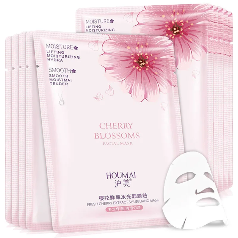 10pcs Hyaluronic Acid Sakura Face Mask skincare Moisturizing Brightening Anti-aging Face Sheet Mask Facail Masks for Skin Care