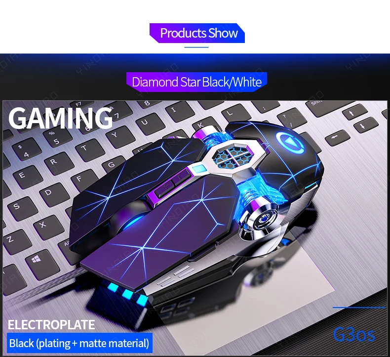 Description Picture 3 of itemErgonomic Wired Gaming Mouse RGB Mute Mouse LED Backlit 3200dpi 6 Button USB Mechanical Mause for PC Laptop Computer Gamer