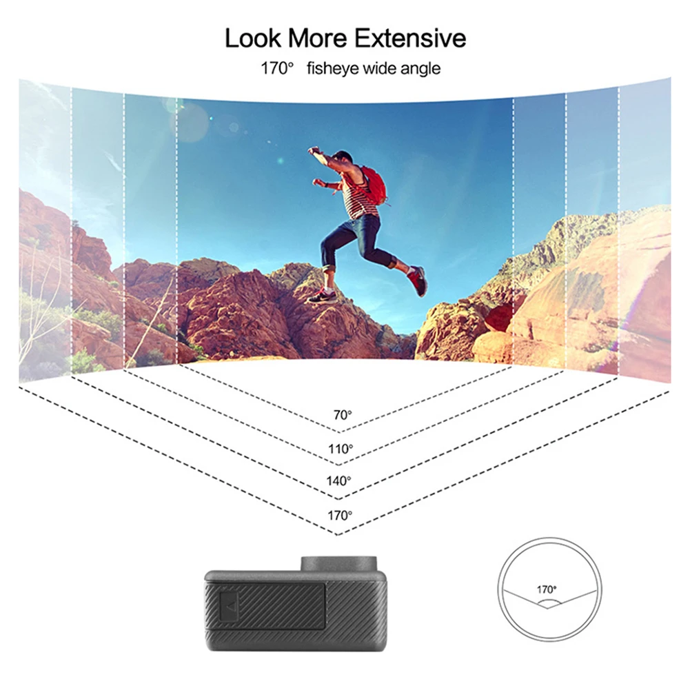 WIFI Motion Camera Waterproof 4K 60FPS Digital Video Camera EIS 16MP Dual IPS Screen for Diving Motorcycle Rides