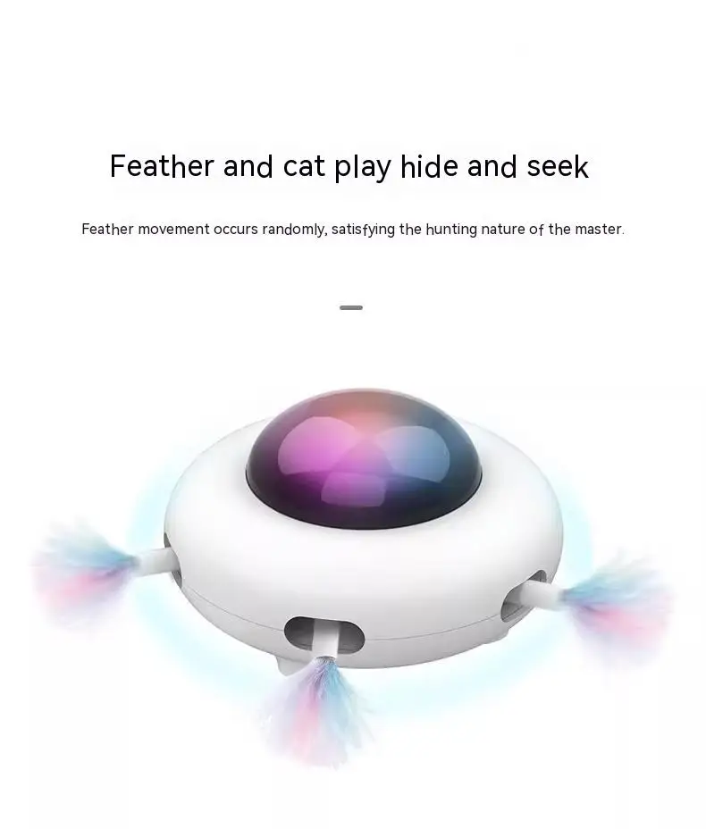 Description Picture 6 of itemPet Ufo Cat-Teasing Stick Cat Gravity Saucer Intelligent Cat-Teasing Artifacts Dog Dog Puppets Cat Toys, Cat-Teasing Disc Toys