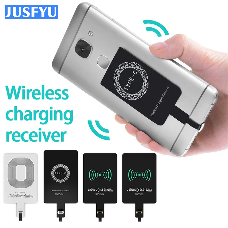 Qi Wireless Charger Receiver Support Type C MicroUSB Fast Wireless Charging Adapter For iPhone5-7 Android phone Wireless Charge