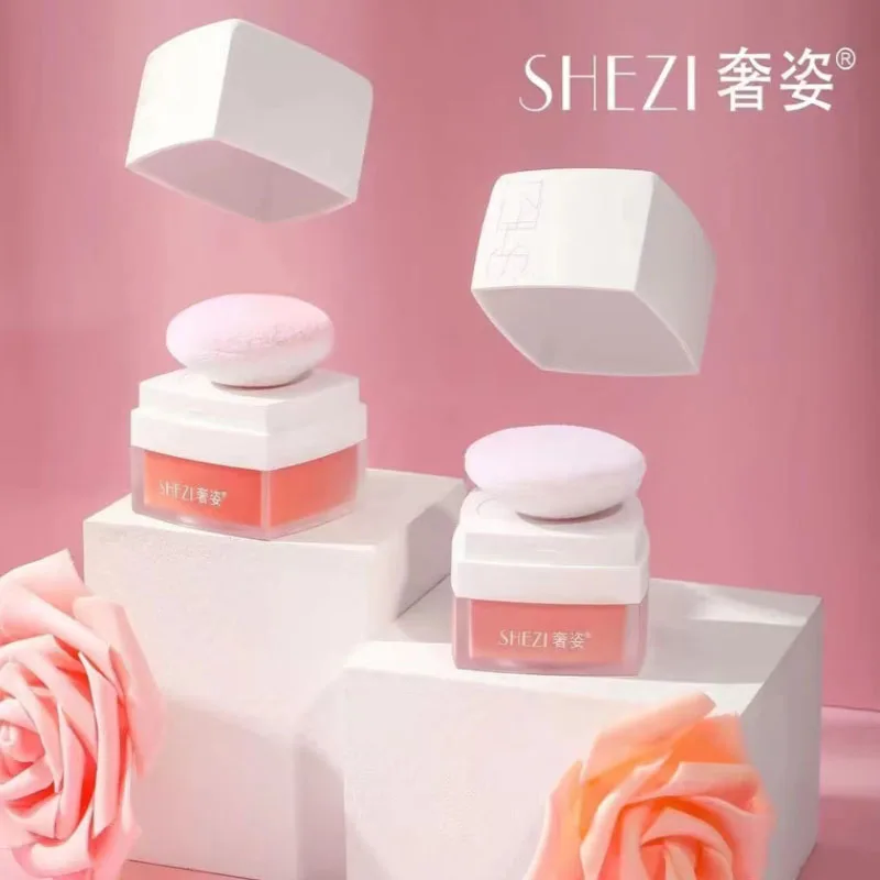 Shezi Blush Mushroom Head 2 Colors Air Cushion Blush Powder Repair Face Long-lasting Makeup Powder Skin-friendly Natural Clear