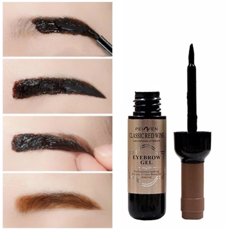 Description Picture 2 of item1 Pcs Eyebrow Gel Black Coffee Gray Peel Off Eye Brow Tattoo Shadow Eyebrow Gel Cosmetics Makeup For Women High Pigment Makeup