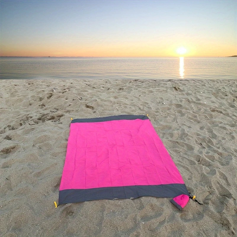 Description Picture 3 of itemBeach Blanket Sandfree 82″ x 79″ Quick Drying Compact Soft Pocket Outdoor Beach Stuff Mat, Waterproof Picnic Blanket Beach Stuff