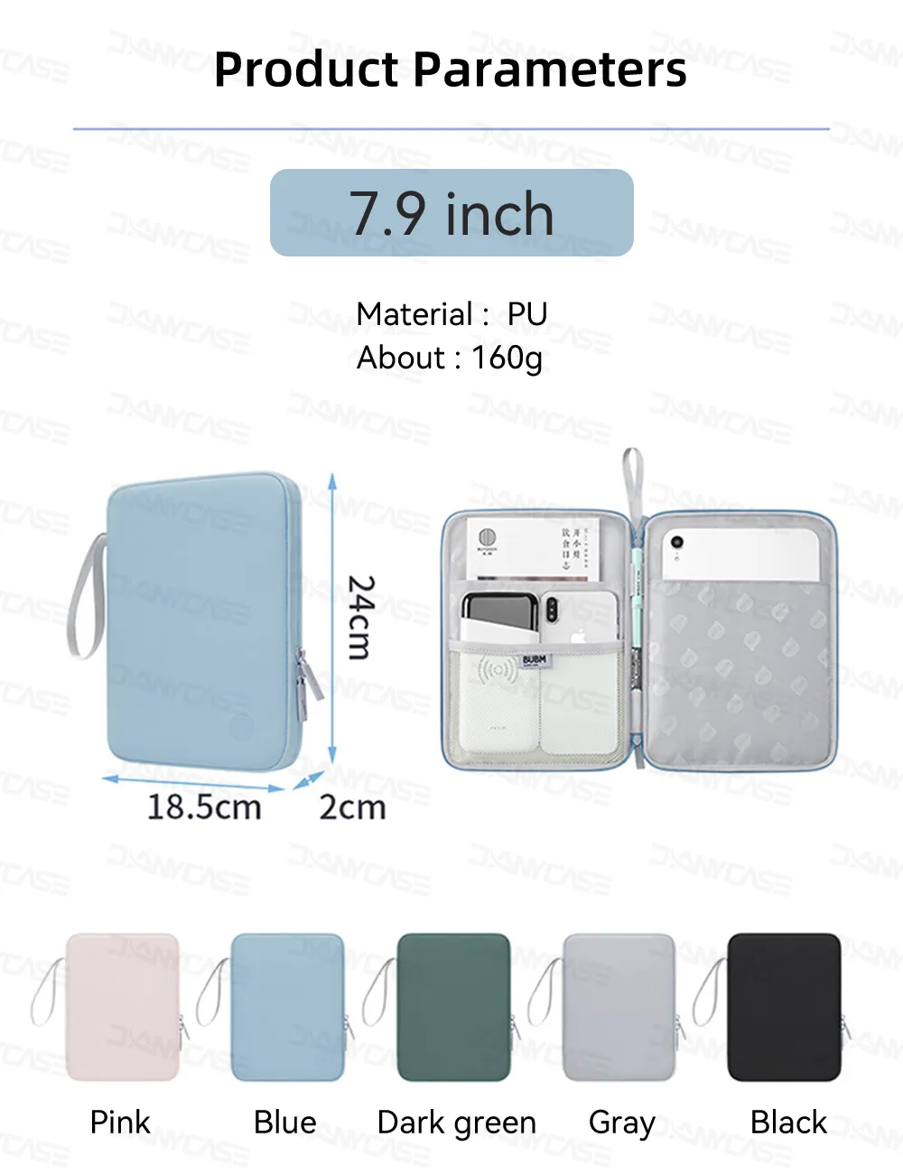 Tablet Sleeve Bag 7.9-12.9 inch Handbag Case for iPad Samsung Iconic Brand Iconic Brand Sleeve Bag Cover Shockproof Pouch Multi Pockets